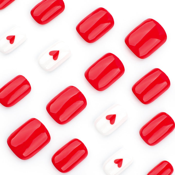 Heart-Embellished Premium Press-On Nail Set Kalsten