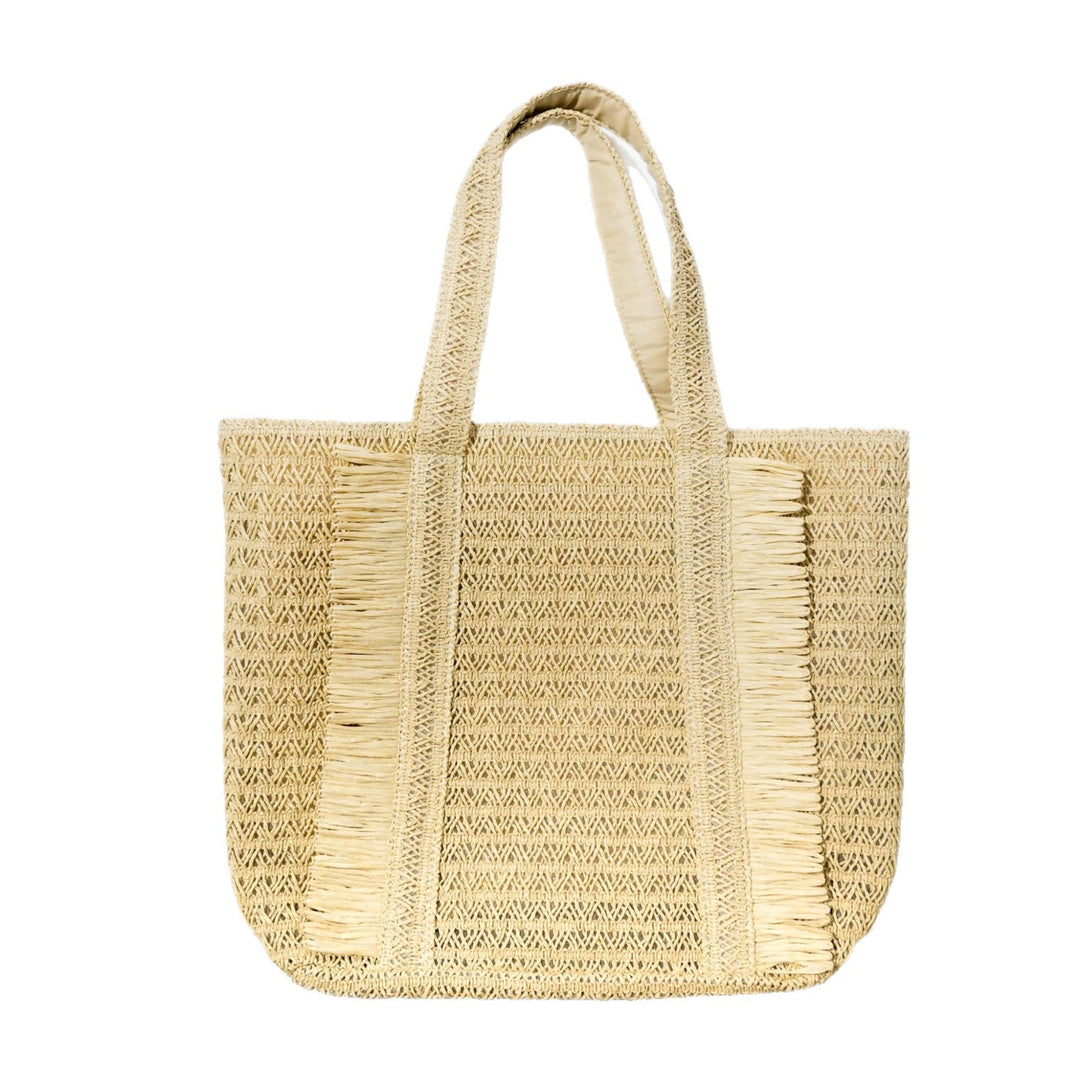 Large Raffia Bag in Natural Style Kalsten