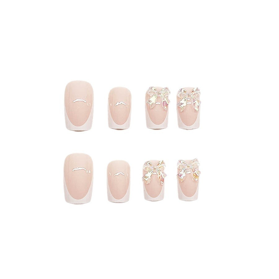 Artificial nail set with romantic 3D heart and flower decorations Kalsten