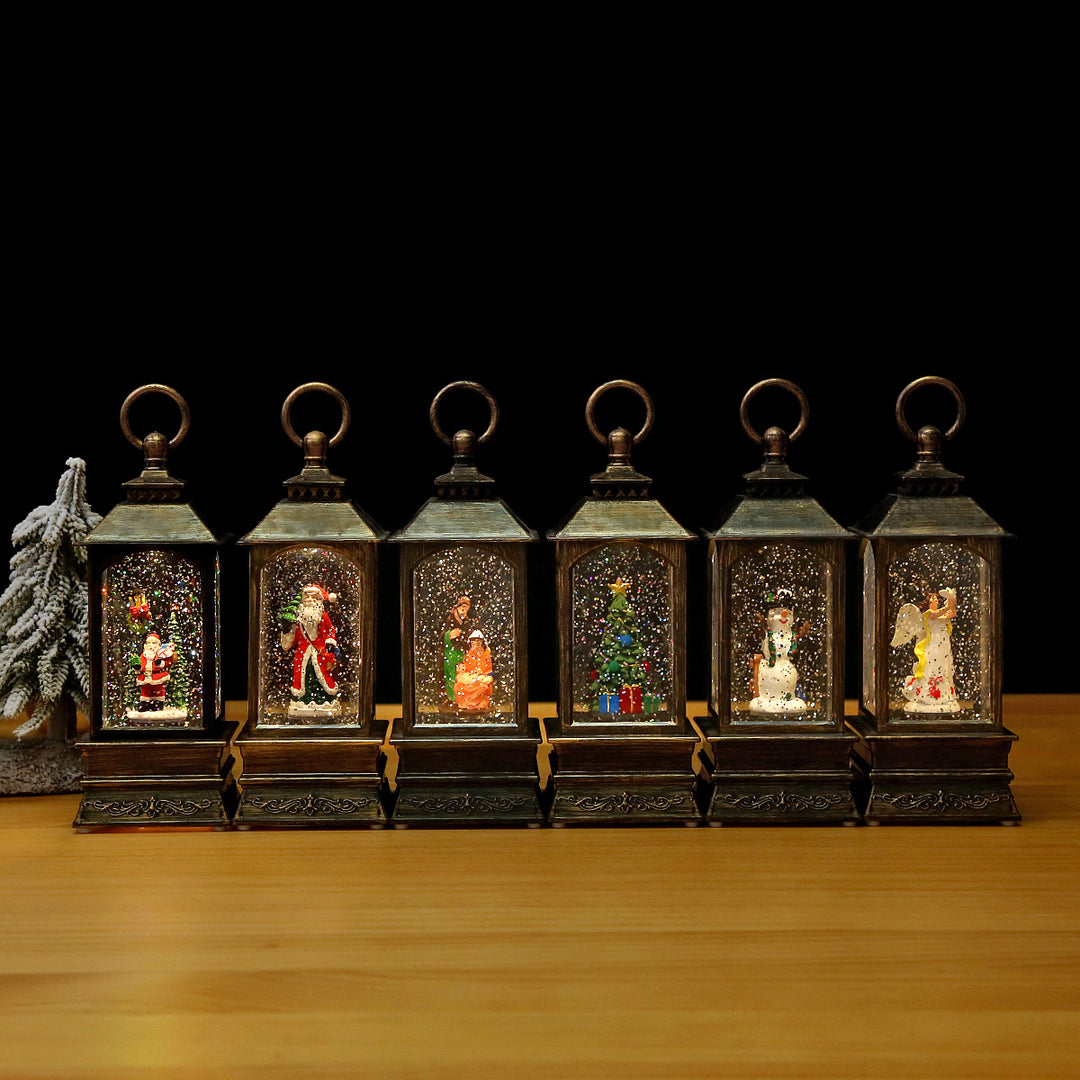 Nostalgic Christmas lantern with moving scene Kalsten