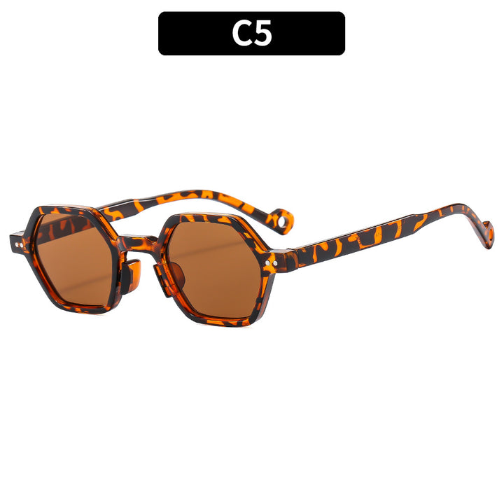 Fashion-Forward Hexagonal Frame Sunglasses