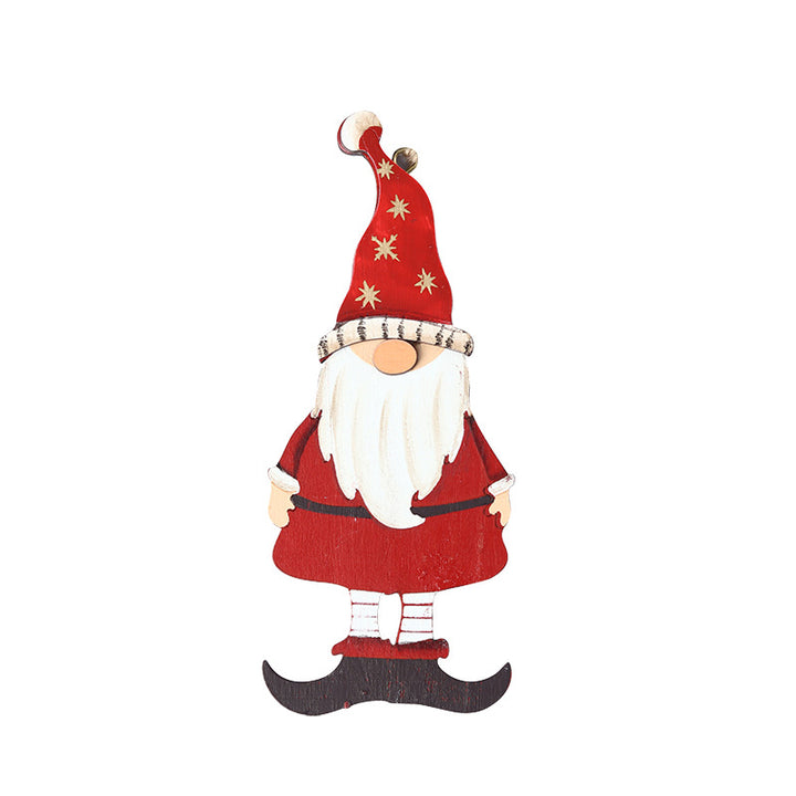 Decorative Wooden Santa Gnome Ornament