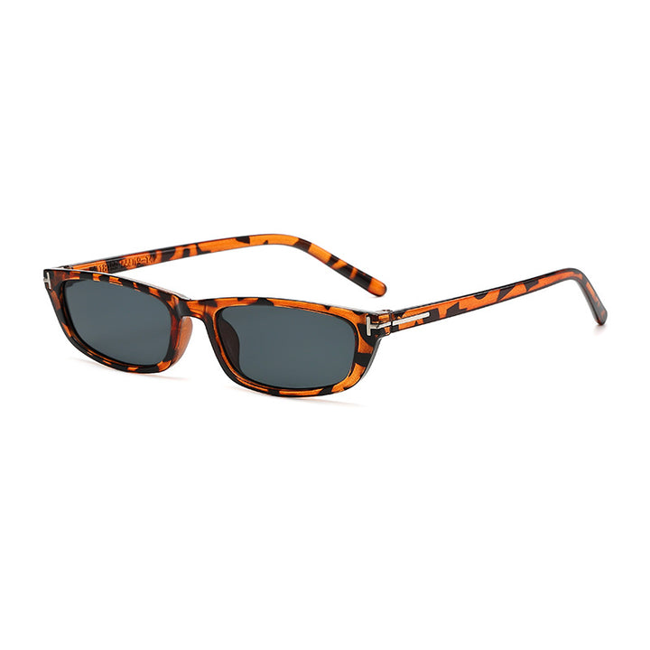 Women's fashionable sunglasses with narrow frame and brown lenses Kalsten