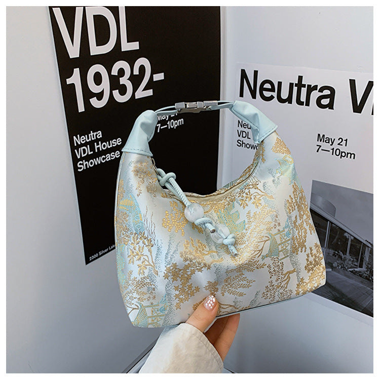 Floral-Patterned Handheld Evening Bag Kalsten