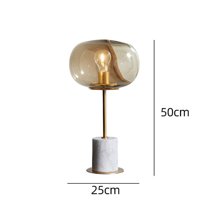 Modern Minimalist Table Lamp with Glass Shade