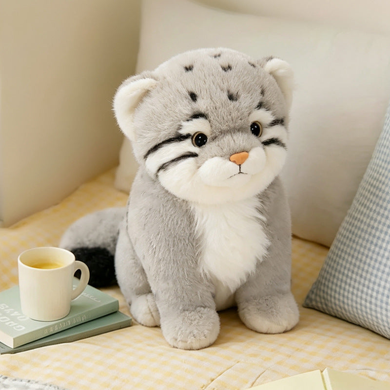 Plush Sitting Exotic Cat Companion with Ultra-Soft Faux Fur and Embroidered Face Kalsten