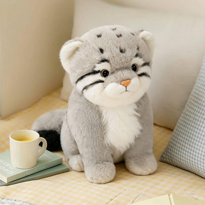 Plush Sitting Exotic Cat Companion with Ultra-Soft Faux Fur and Embroidered Face Kalsten