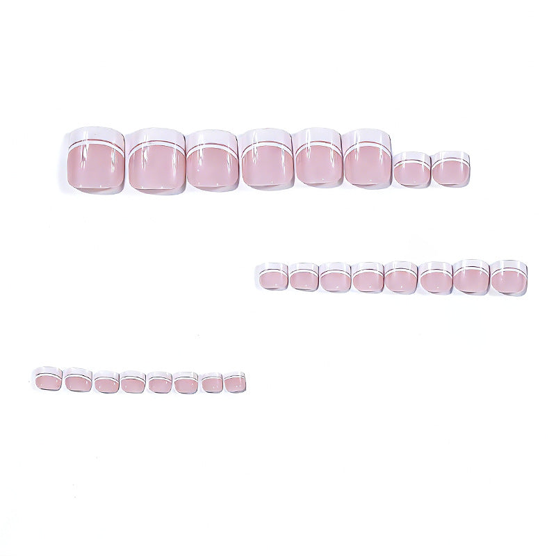 French Tip Pedicure Nail Art Kalsten