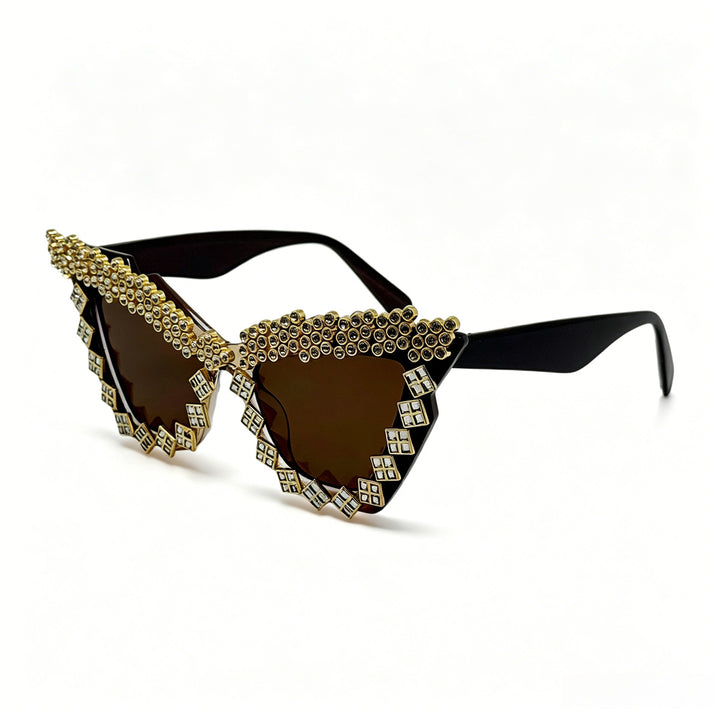 Women's Designer Sunglasses with Glamorous Crystal-Embellished Frame Kalsten