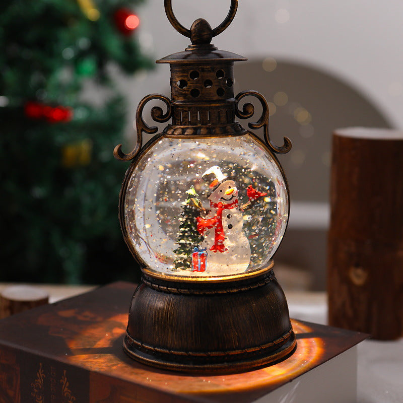 Nostalgic Christmas lantern with snow globe Kalsten