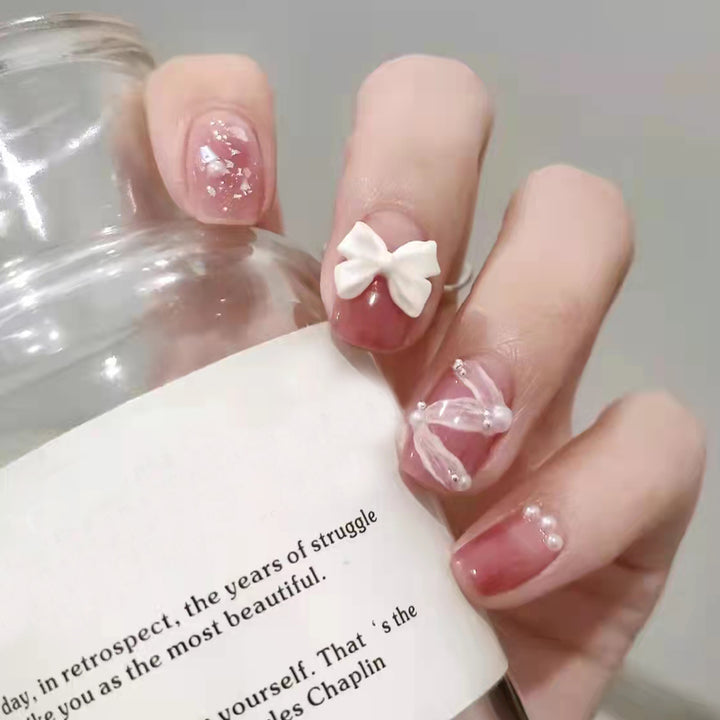 Stylish heart and ombre design artificial nails Kalsten