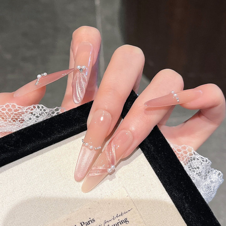 Elegant 3D Decorative Press-On Nail Extensions Kalsten