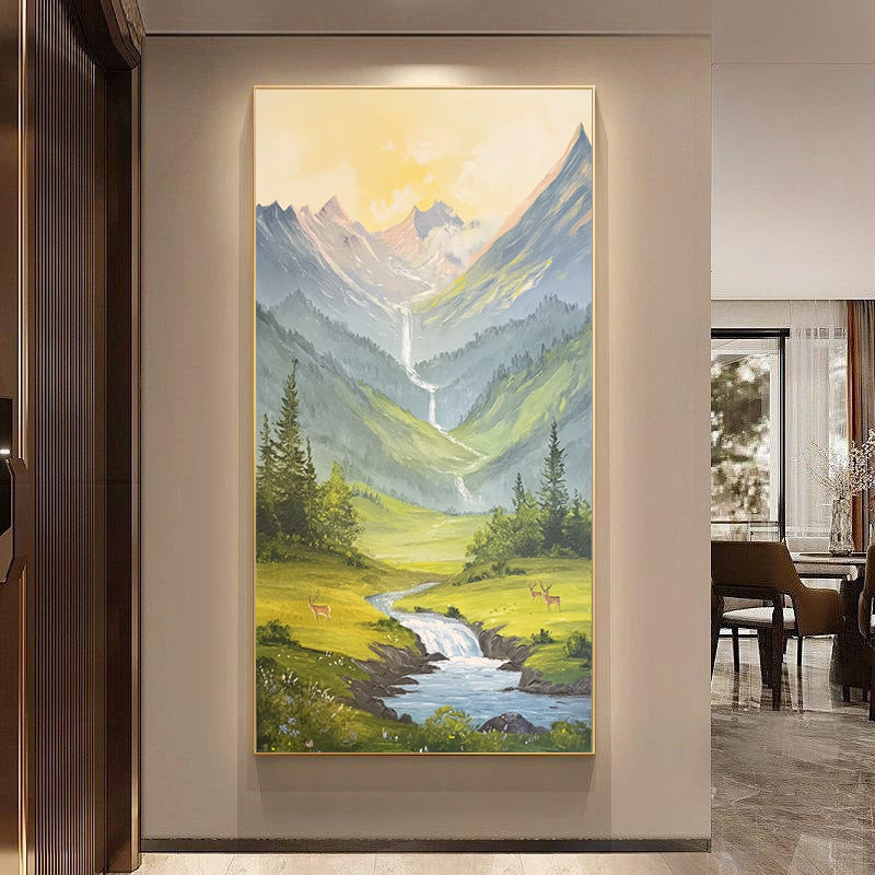 Majestic Mountain Landscape Canvas Art for Home
