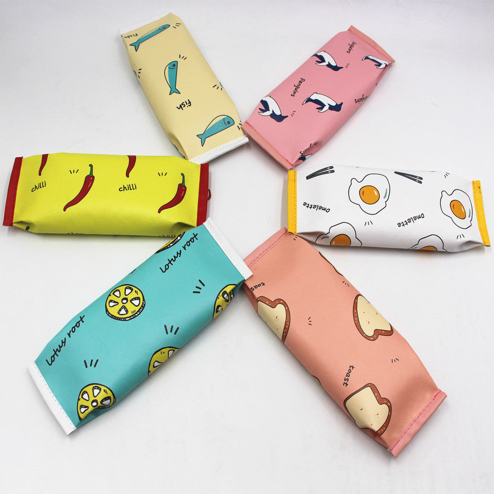 Cute Bread-Themed Zippered Pencil Case Kalsten