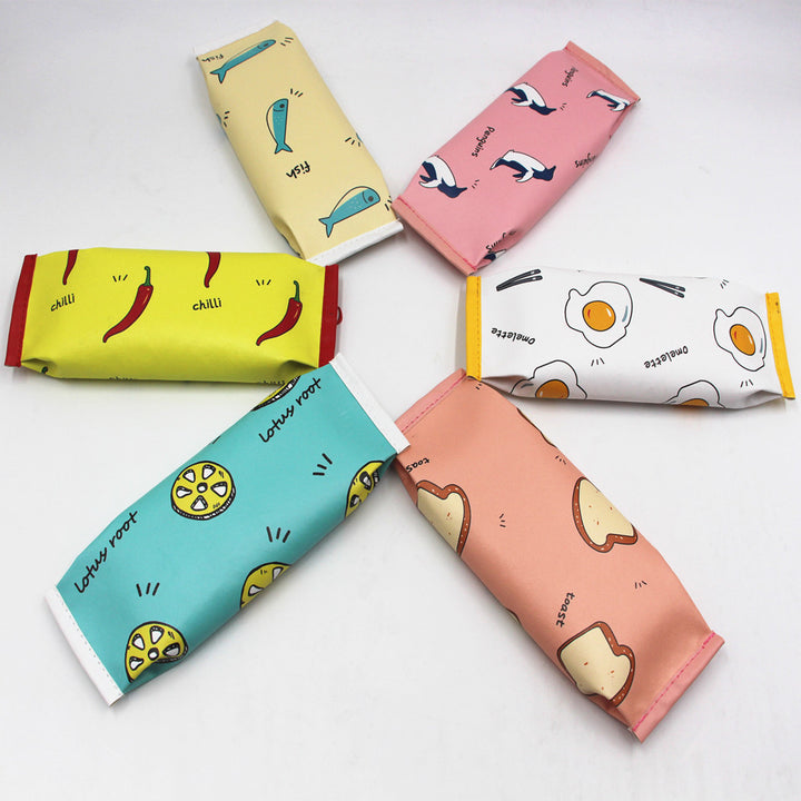 Cute Bread-Themed Zippered Pencil Case Kalsten