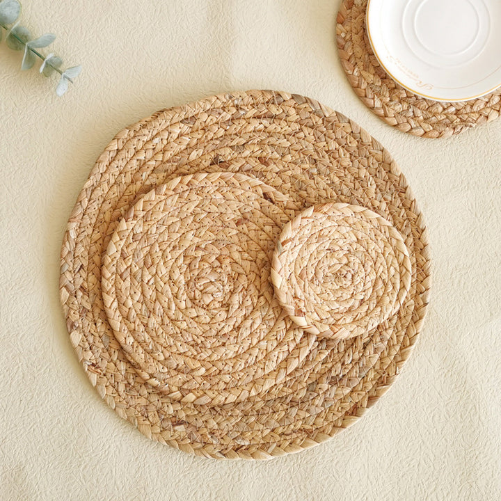 Rustic Round Weaving Coaster Kalsten