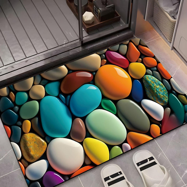 Decorative Pebble Pattern Area Mat Kalsten