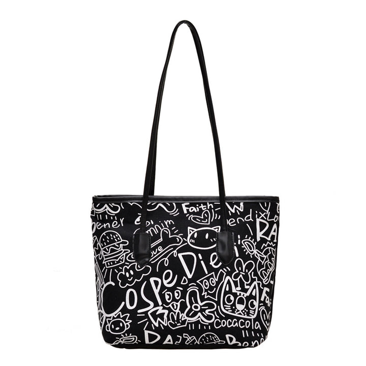 WoArtistic Graphic Print Shoulder Tote Bag Kalsten