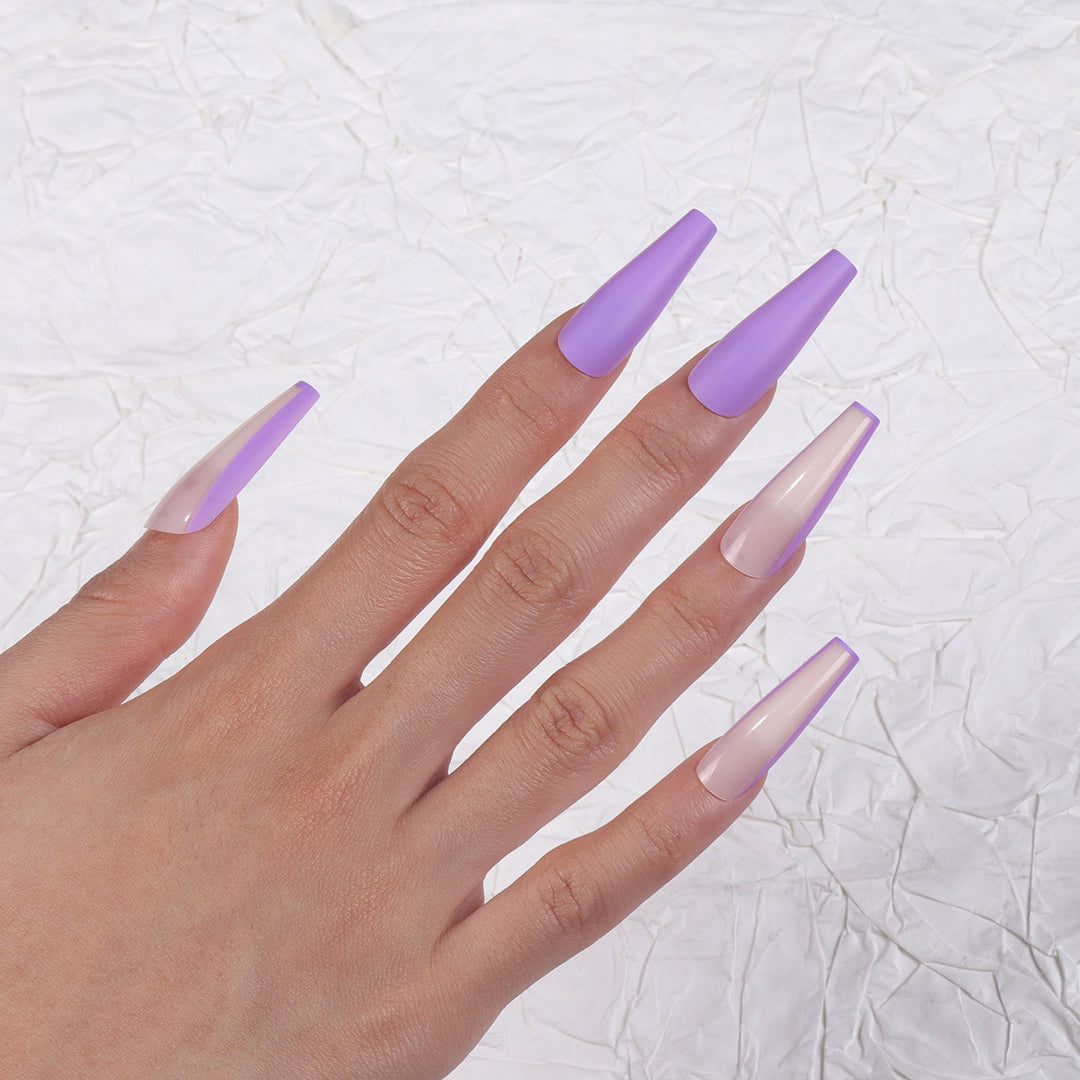 Elegant Matte Long Stiletto Nail Tips Kalsten