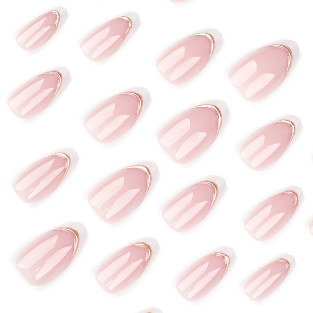 Elegant artificial nails with high-quality French design Kalsten