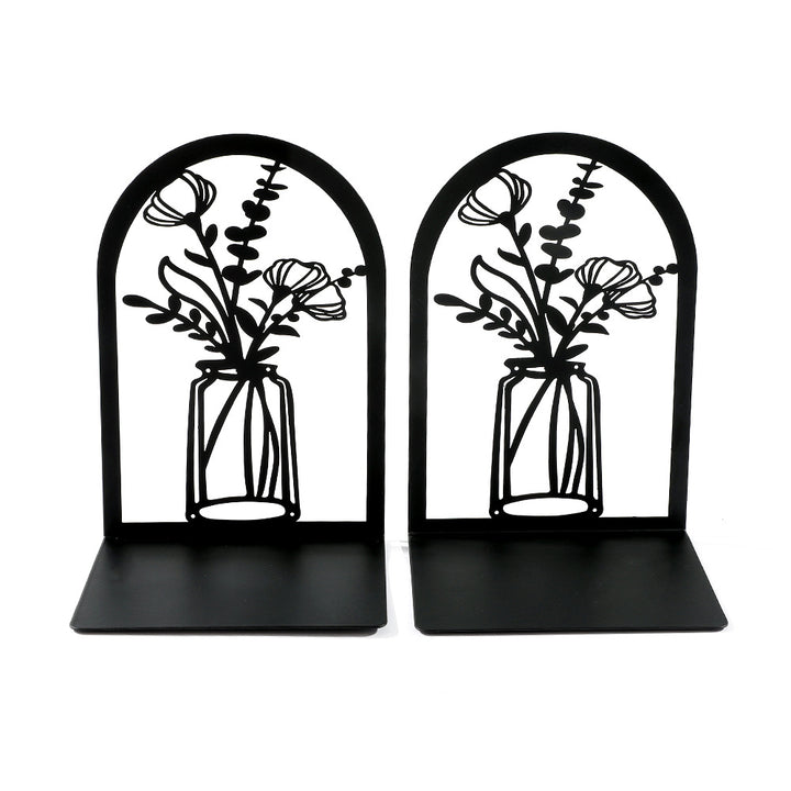 Decorative Floral Metal Bookends