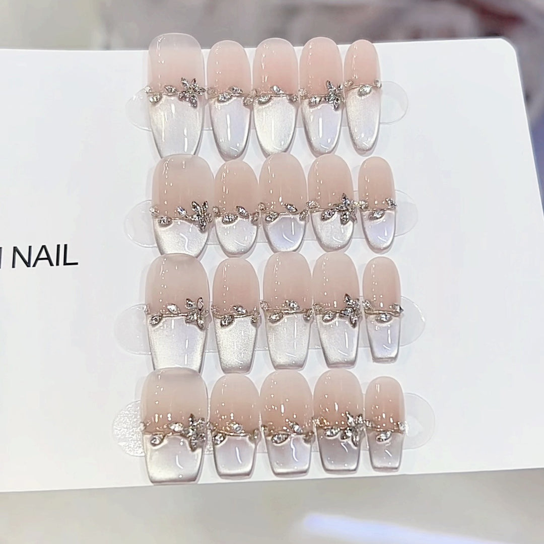 Deluxe Floral-Designed Press-On Nail Set Kalsten