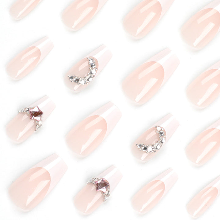 Elegant artificial nails with glitter accents Kalsten