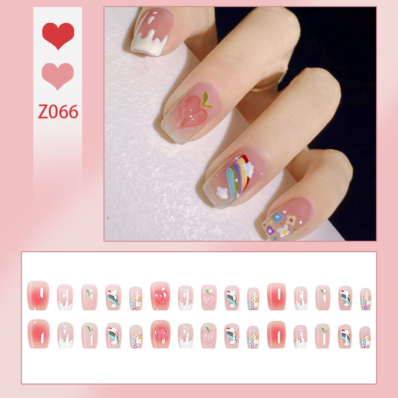 Creative nail art set with colorful fruit motifs and stylish designs Kalsten