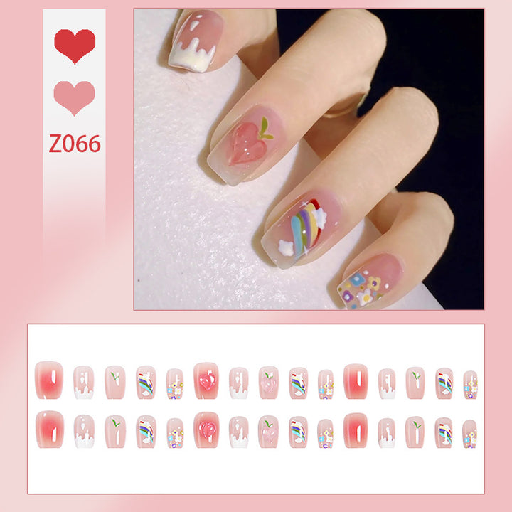 Creative nail art set with colorful fruit motifs and stylish designs Kalsten