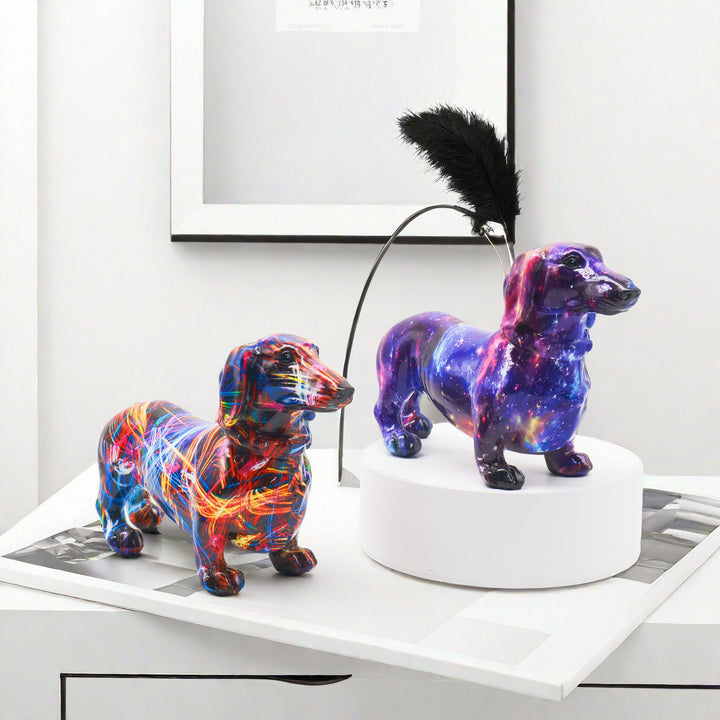 Creative decoration figure of a dachshund Kalsten