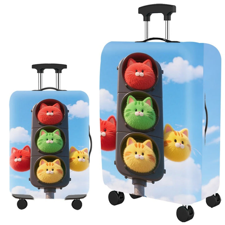 Artistic Cat-Themed Hard Shell Suitcase Kalsten