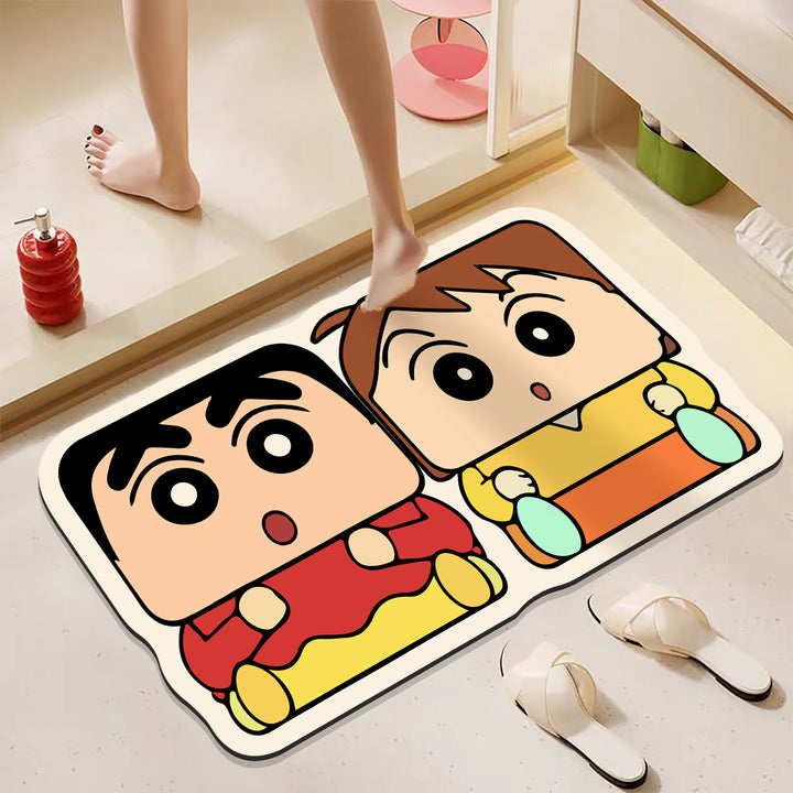 Fun Cartoon-Themed Plush Bath Mat