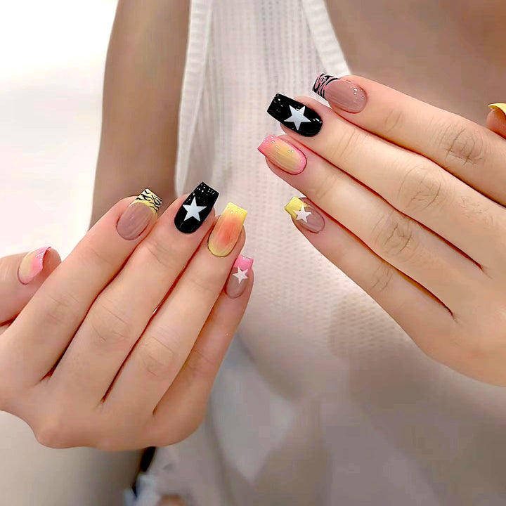Star-Embossed Nail Art Set