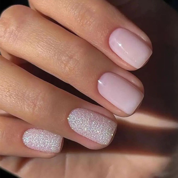 Permanent artificial nails with glitter finish Kalsten