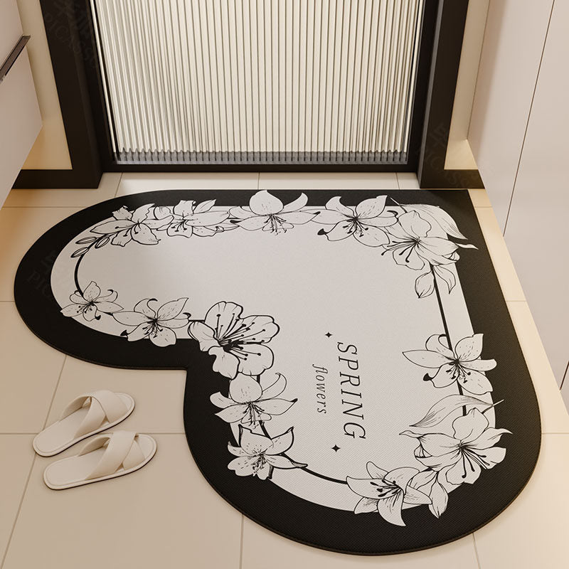 Heart-Shaped Non-Slip Kitchen Mat Kalsten