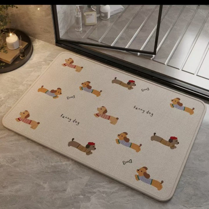 Fun Dog-Themed Anti-Slip Bath Mat Kalsten