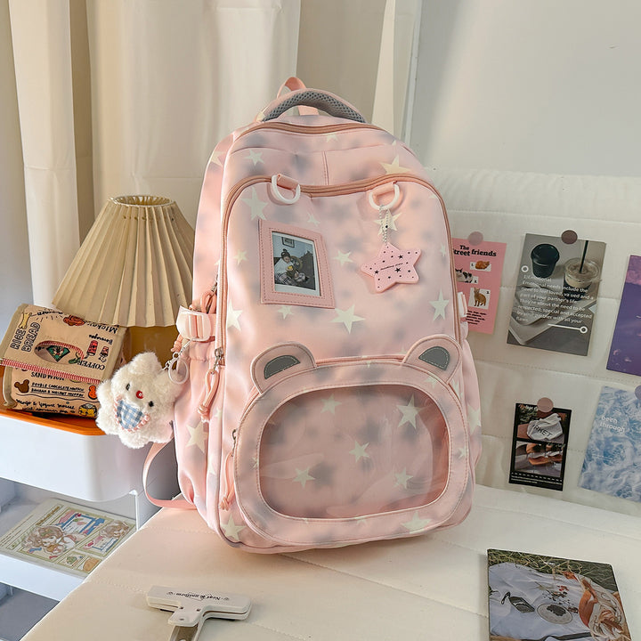 Backpack with Cute Applications and Thoughtful Storage Kalsten