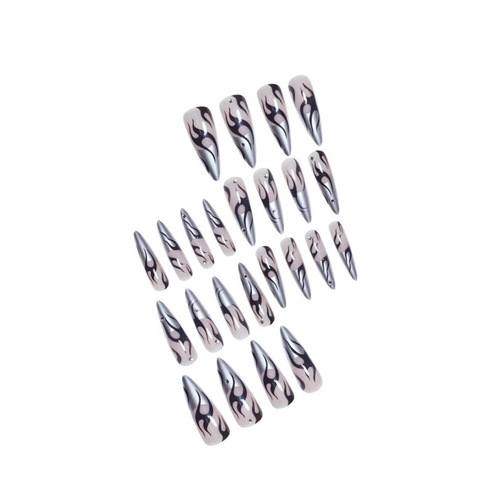 Artistic Flame Design Press-On Nail Extensions Kalsten