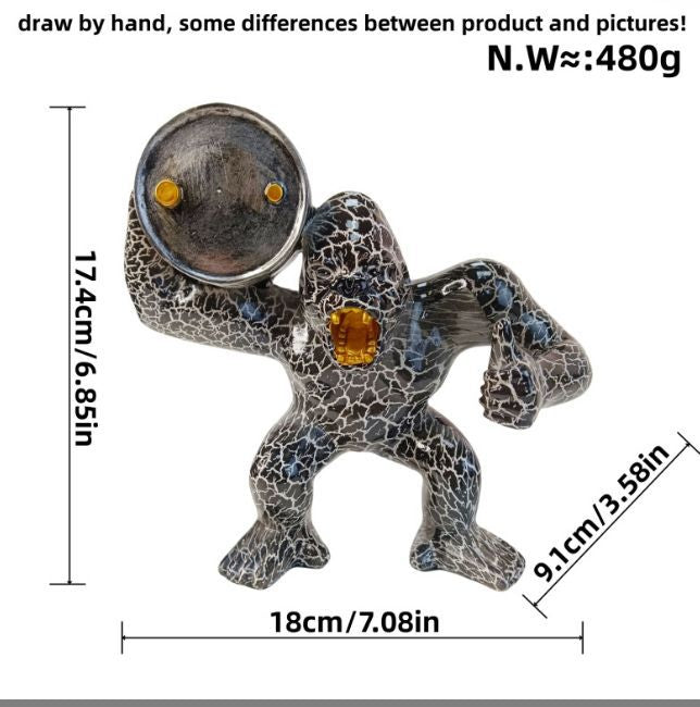Sporty decorative figure of a weightlifter Kalsten
