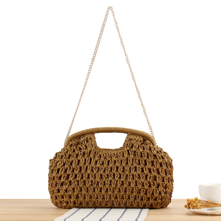 Braided handbag with elegant chain strap Kalsten