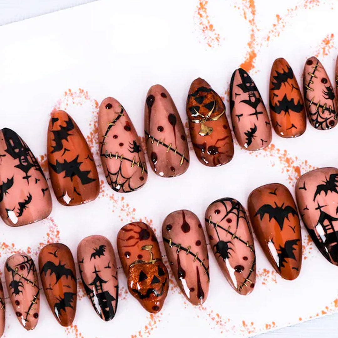 Creative nail art set with spooky Halloween motifs Kalsten