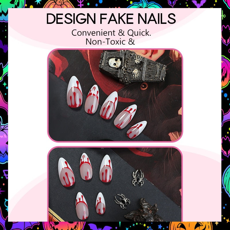 Artificial Nail Set with Elegant Drop Designs Kalsten