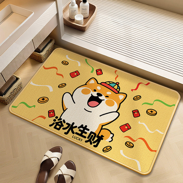 Cartoon Printed Bath Mat