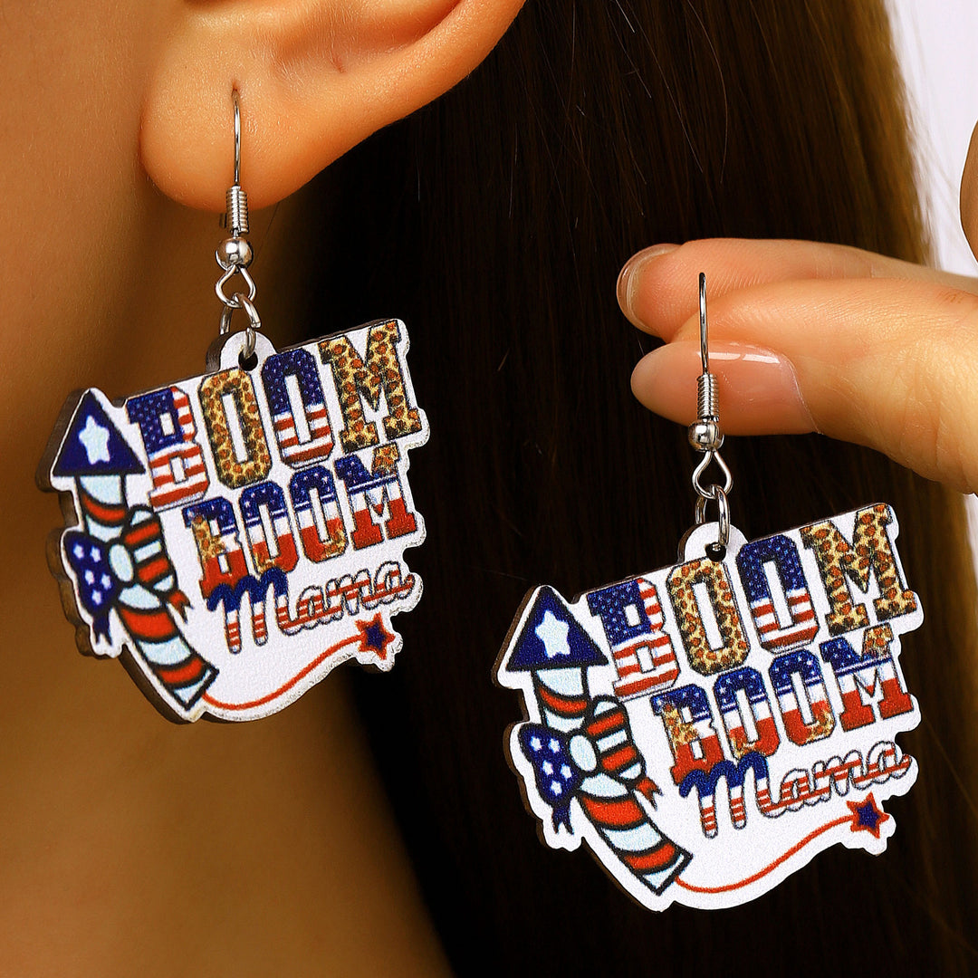 Women's unusual star-rose acrylic earrings with feather-light wearing comfort and fishhook closure Kalsten