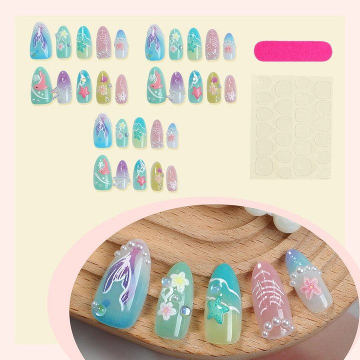Artificial Nail Set with Maritime Designs Kalsten