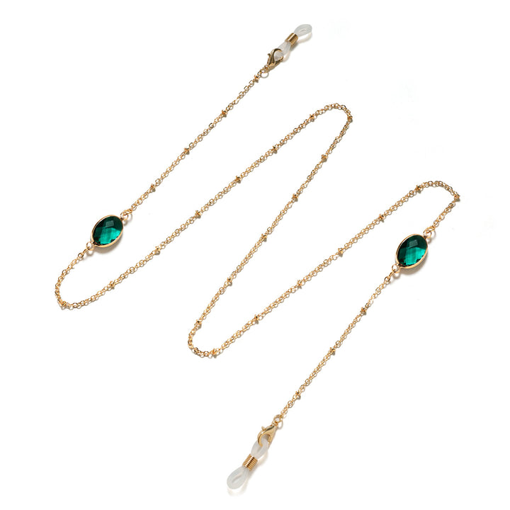 Chic Gemstone-Accented Eyewear Chain Kalsten