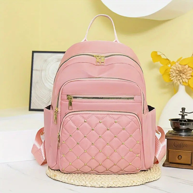 Elegant Quilted Multi-Pocket Backpack