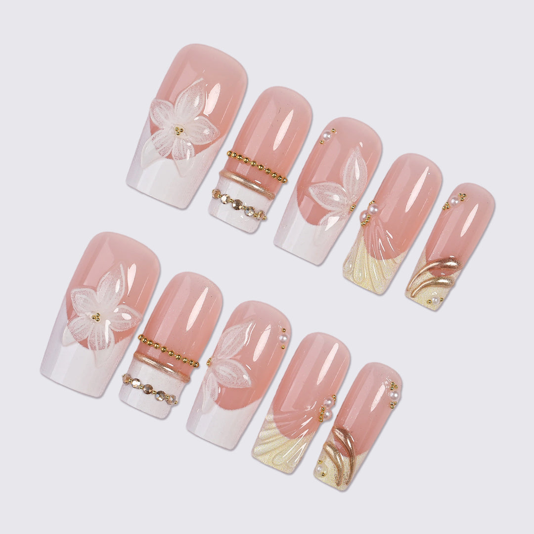 Floral Design Press-On Nails Kit Kalsten