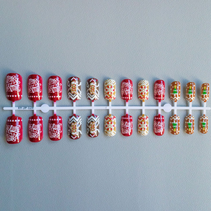 Festive Christmas-Themed Nail Art Set