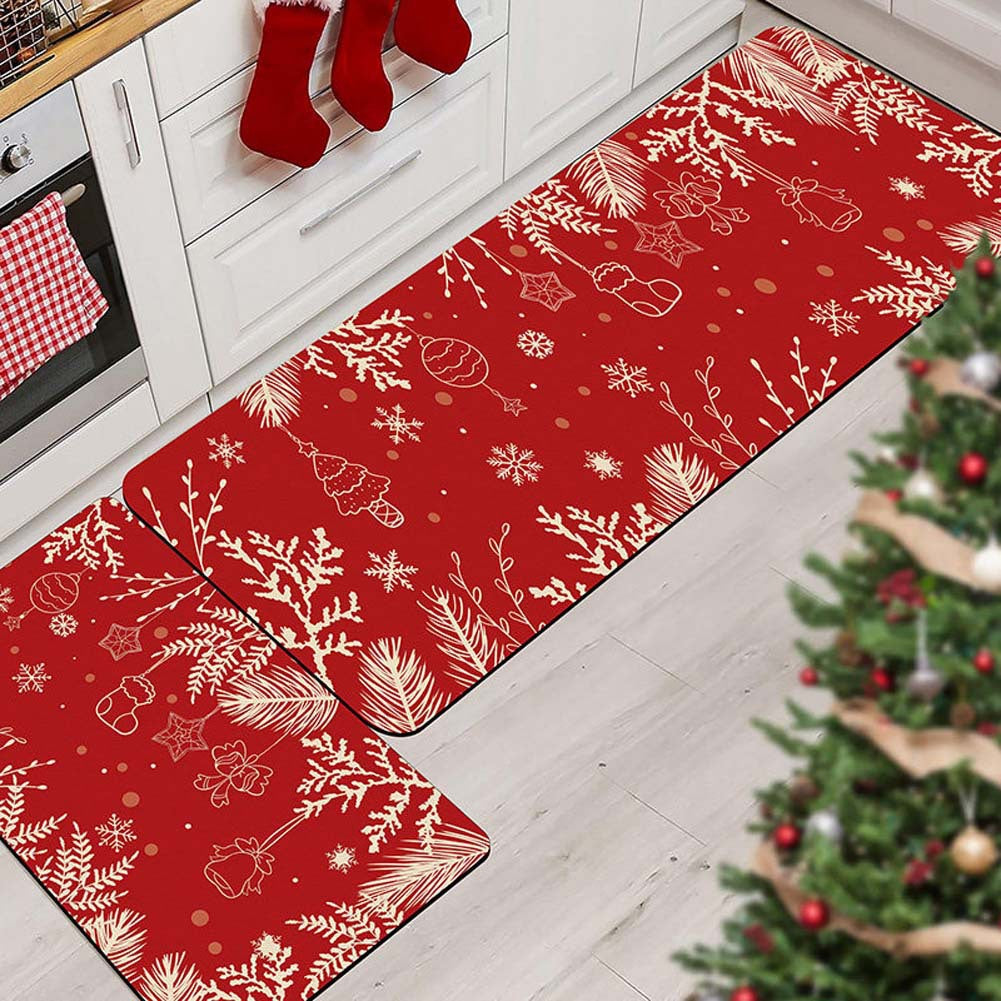 Christmas-Themed Kitchen Mat Set Kalsten